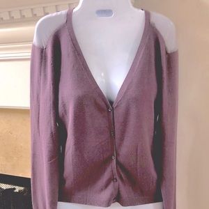 ZLK Limited women dark purple knit Cardigan sz S
